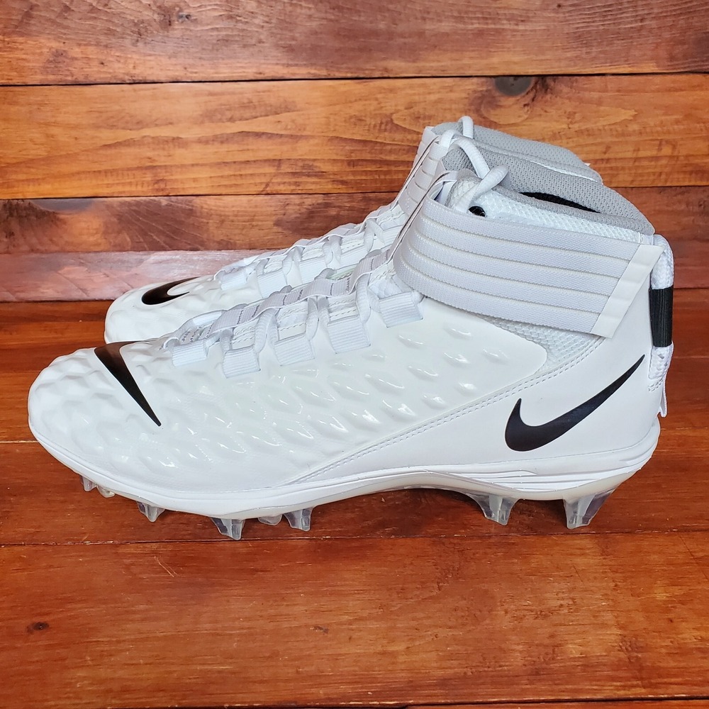 Nike Force Savage Pro 2 Football Cleats Men 10 White Black AH4000-100‎ New